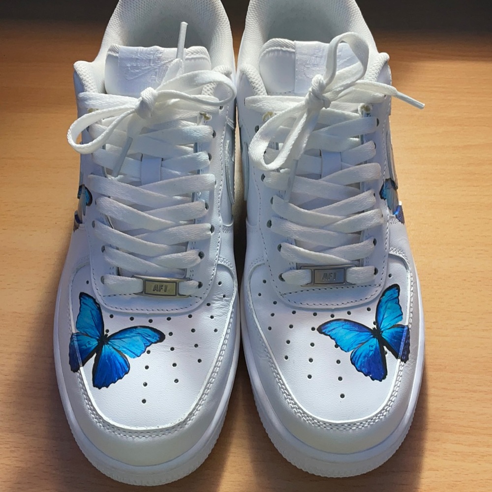 Blue butterfly Nike Air Force 1